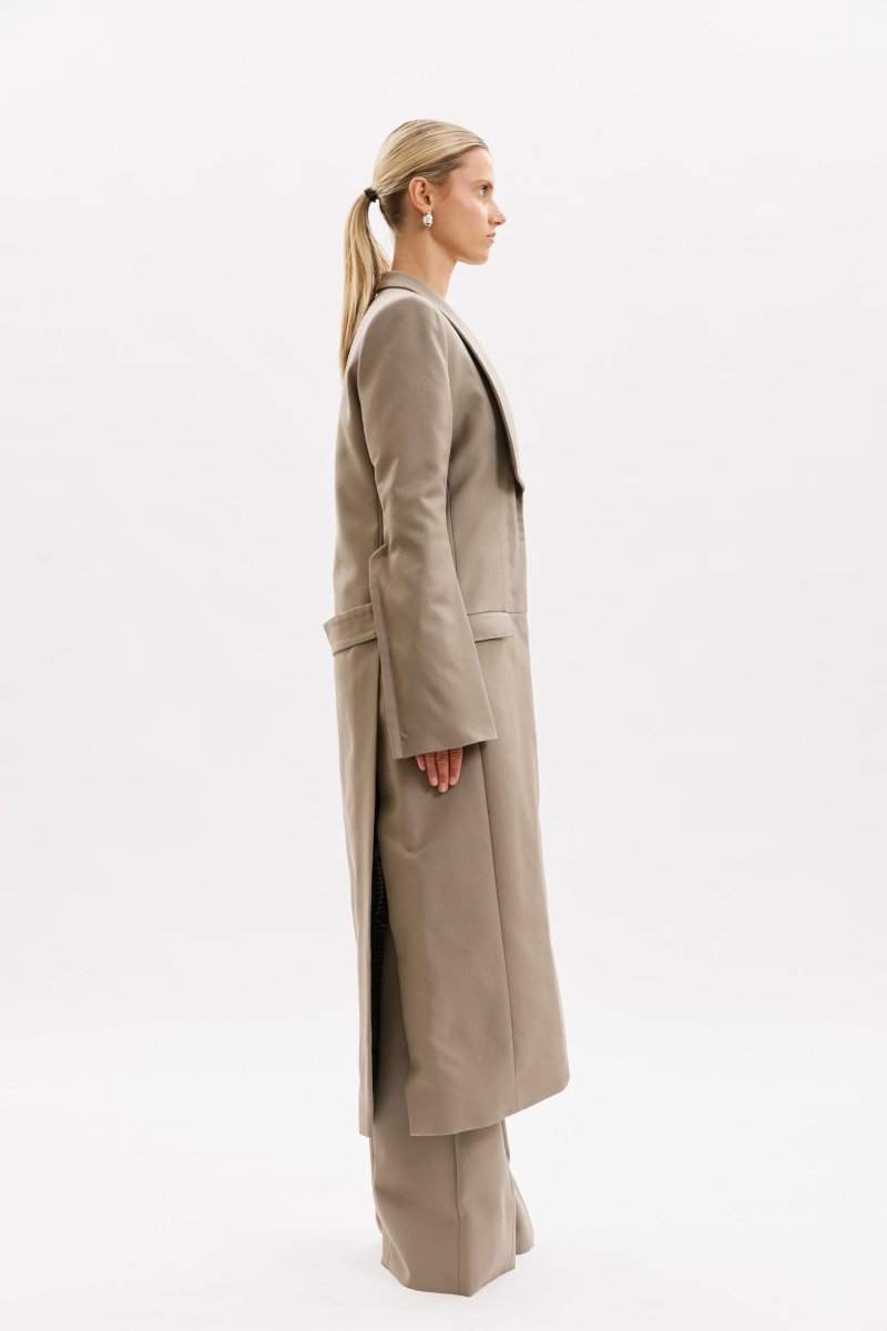 Manteau Profile Coat in Grey - Omorfi Fashion