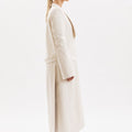 Manteau Profile Coat in Off - White - Omorfi Fashion