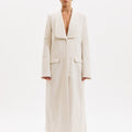Manteau Profile Coat in Off - White - Omorfi Fashion